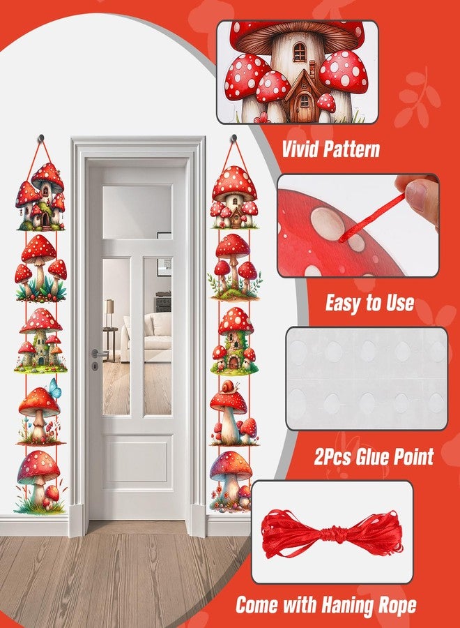 Woosytoo Mushroom Happy Birthday Party Door Banner & Signs - Forest Theme Kids Birthday Decor - Image 3